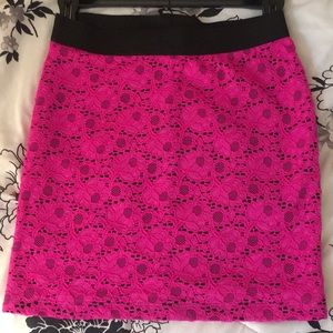 Pink High Waisted Mini Skirt